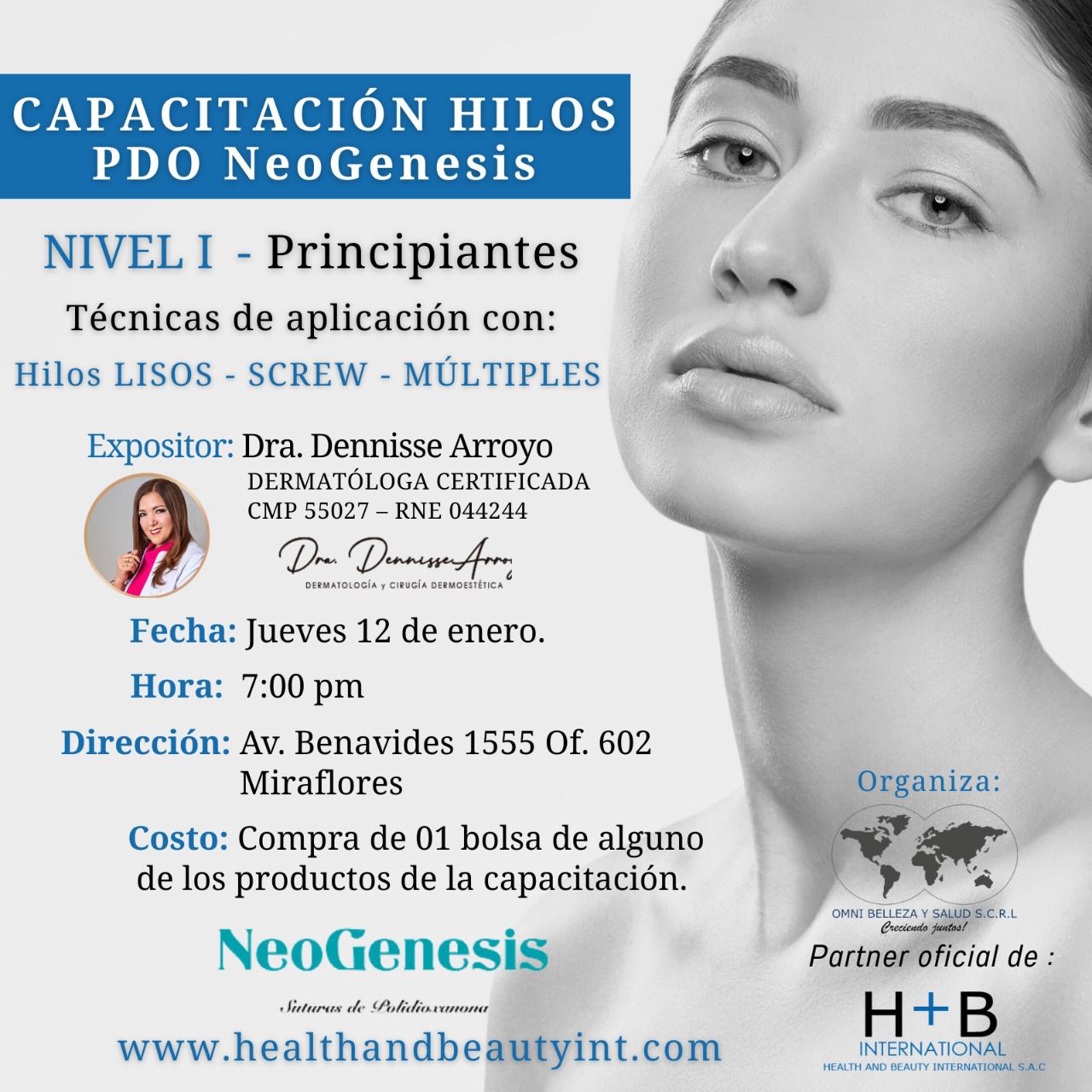 Taller de capacitación hilos PDO NeoGénesis Enero 2023